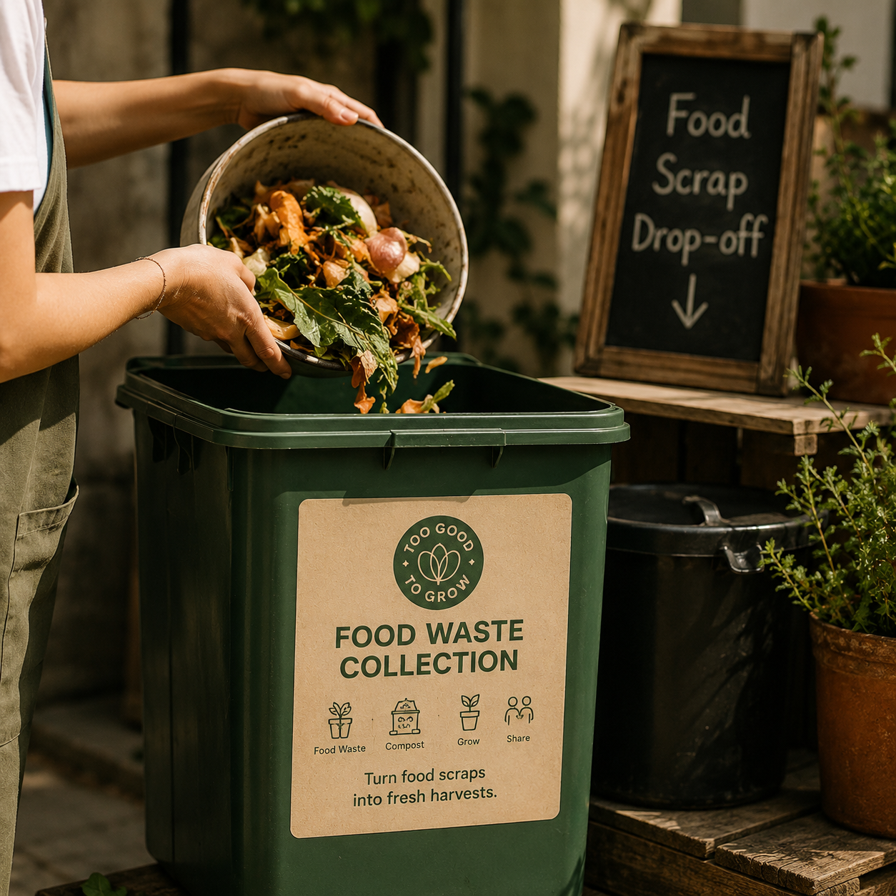 Collect, food waste collection point